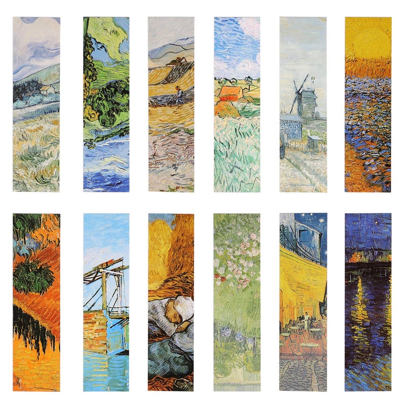 YOSCO 30PCs Paper Bookmarks for Women Men,Bookmarks Set for Book Lovers (Oil Painting) - Image 2